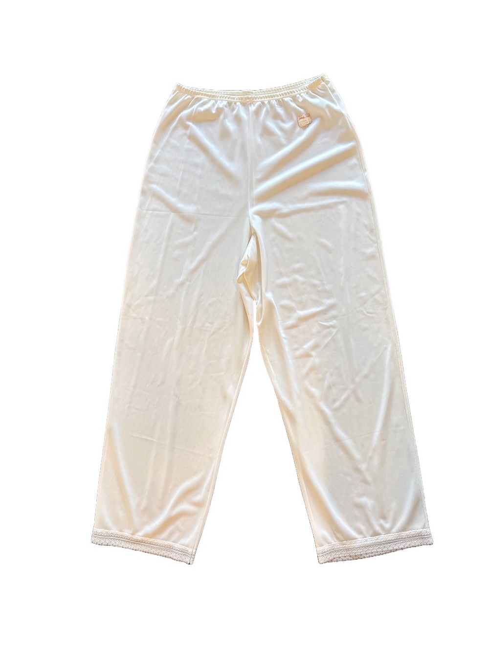 Vanity Fair Vintage Deadstock Nylon Pants Slip Elastic Waist with Lace Details